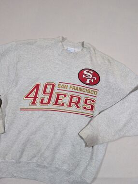 Vintage 1995 Salem Sportswear San Francisco 49ers Gray Sweatshirt Sweater Sz M